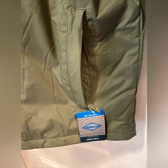 Columbia Cedar Cliff Insulated Jacket Mens XL Stone Green Hood Waterproof Hunt - Picture 6 of 15